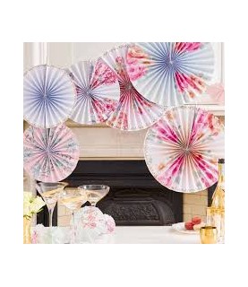 Rose Gold Floral Fan Pinwheels