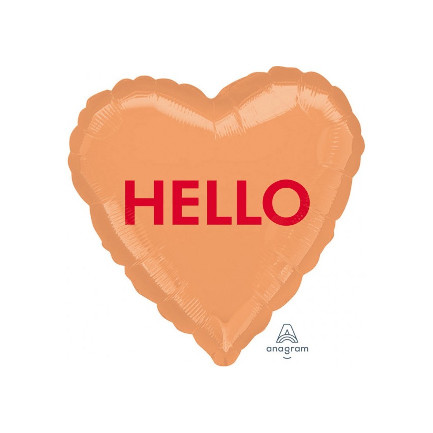 "Hello" Foil Balloon Heart