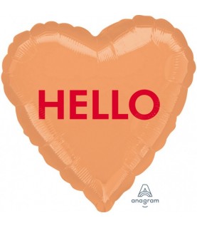 "Hello" Foil Balloon Heart