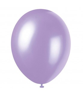 8 Ballons Lavande Nacré