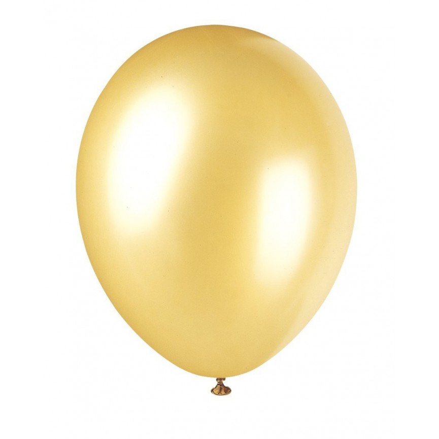 8 Pearlized Gold Champagne Balloons