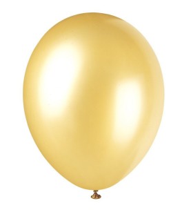 8 Ballons Or Champagne Nacré
