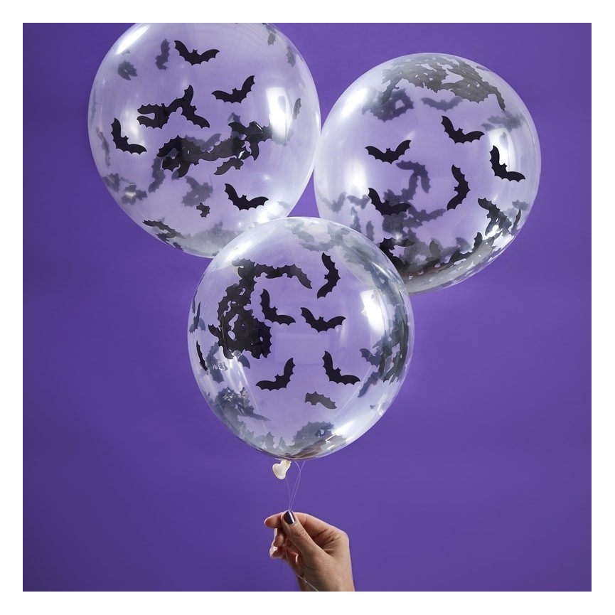 Ballons avec Confettis en forme de Chauve-Souris