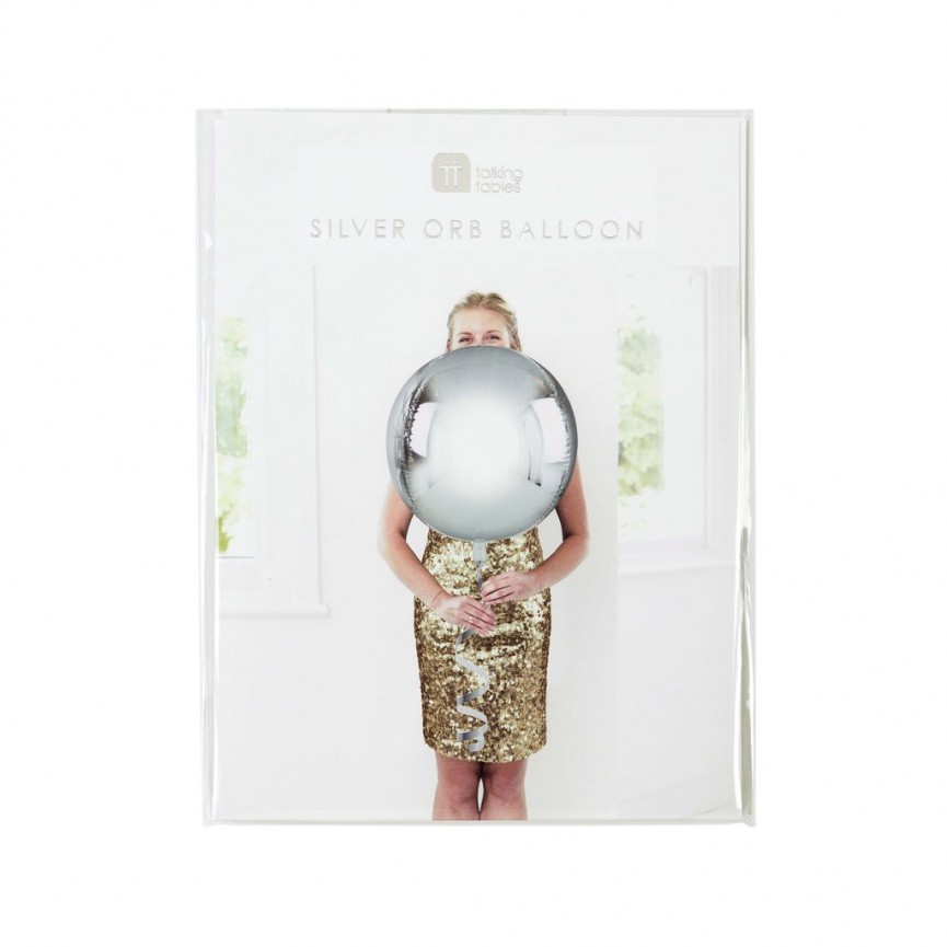 Metallic Silver Mylar Balloon
