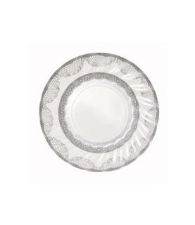 Small Silver Party Porcelain Plates