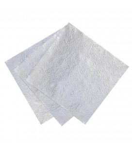Party Porcelain Silver Embossed Napkins