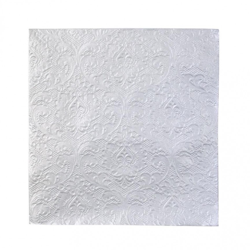 Party Porcelain Silver Embossed Napkins