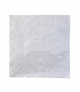 Party Porcelain Silver Embossed Napkins