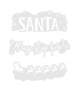 Santa Stop Here Window Sticker