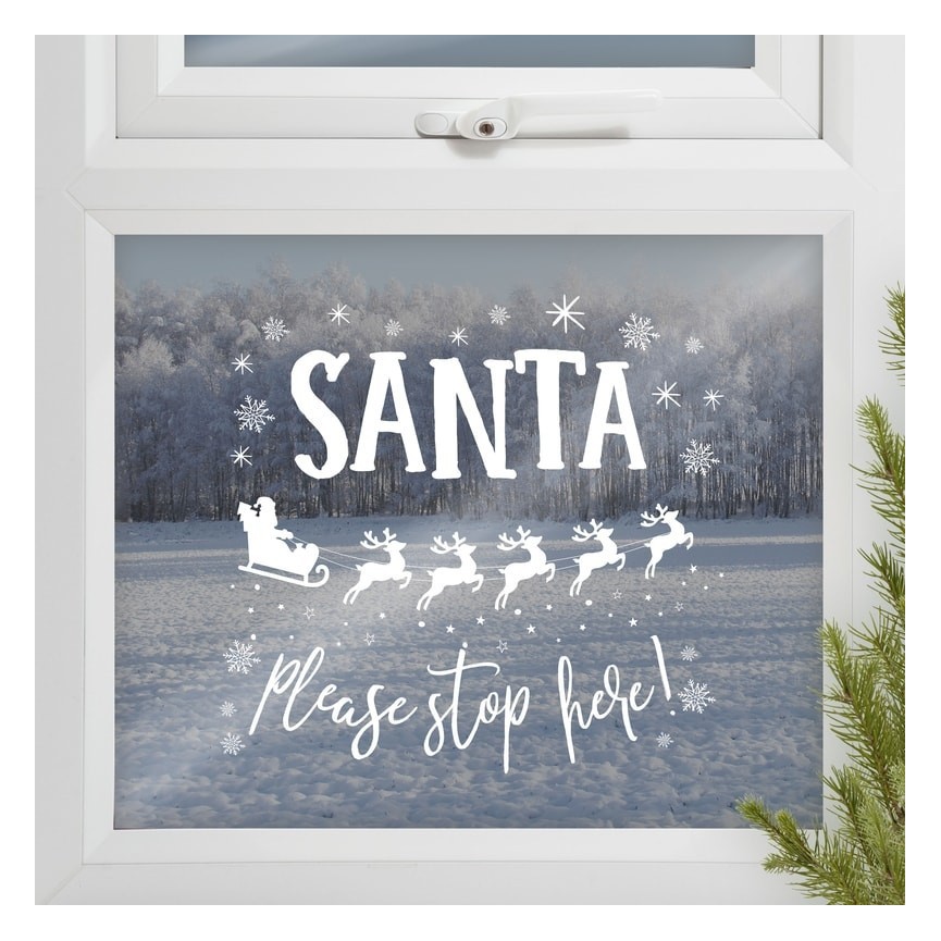 Santa Stop Here Fensteraufkleber Santa Stop Here Fensteraufkleber