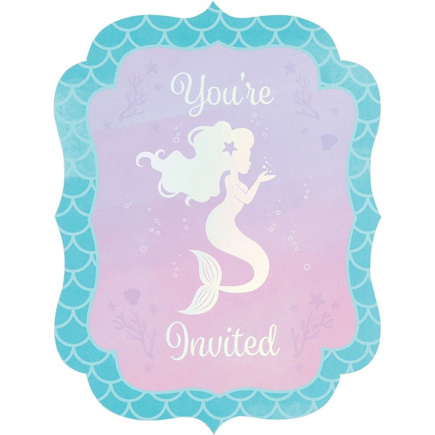 Invitations Sirène Scintillante Invitations Sirène Scintillante
