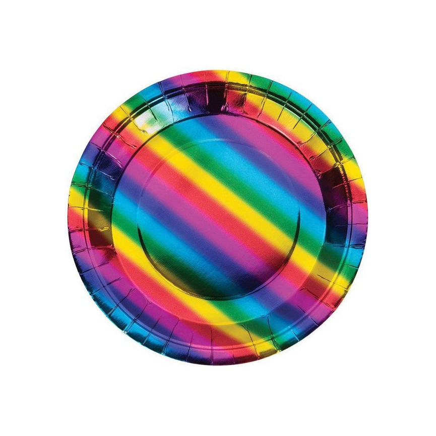 Assiettes Arc en Ciel Métallisé Assiettes Arc en Ciel Métallisé