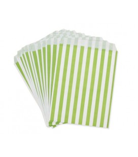 Lime Stripes Treat Bags