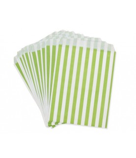Lime Stripes Treat Bags