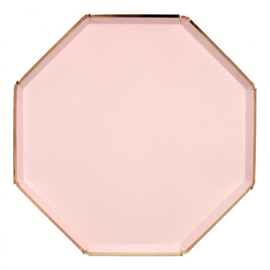 Blush Octogonal Large Plates Blush Octogonal Large Plates