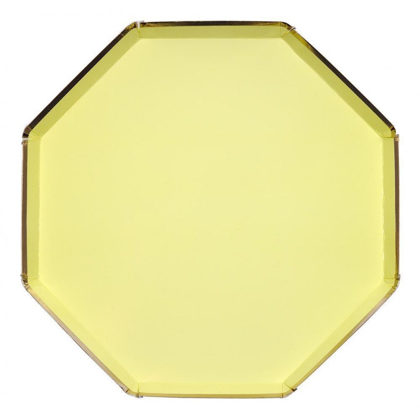 Yellow Octogonal Large Plates Yellow Octogonal Large Plates