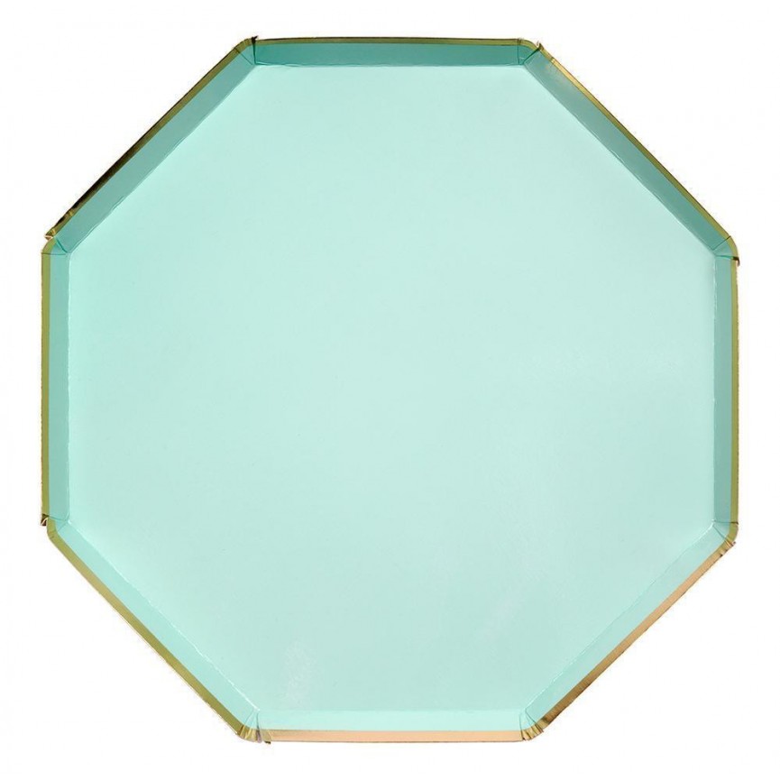 Mint Octogonal Large Plates Mint Octogonal Large Plates