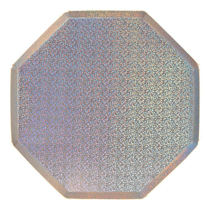 Silver Sparkle Octogonal Large Plates Silver Sparkle Octogonal Large Plates