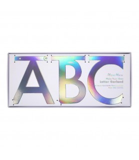 Buchstaben Girlande Kit im Holographic Silver Design