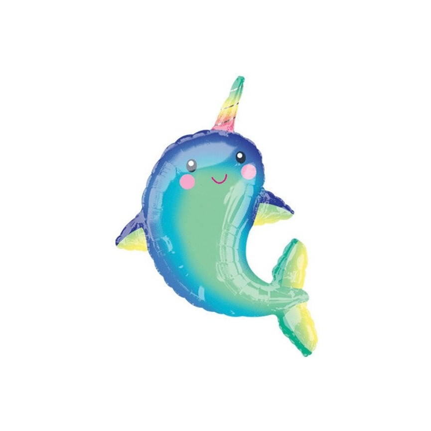Happy Narwhal Mylar Balloon
