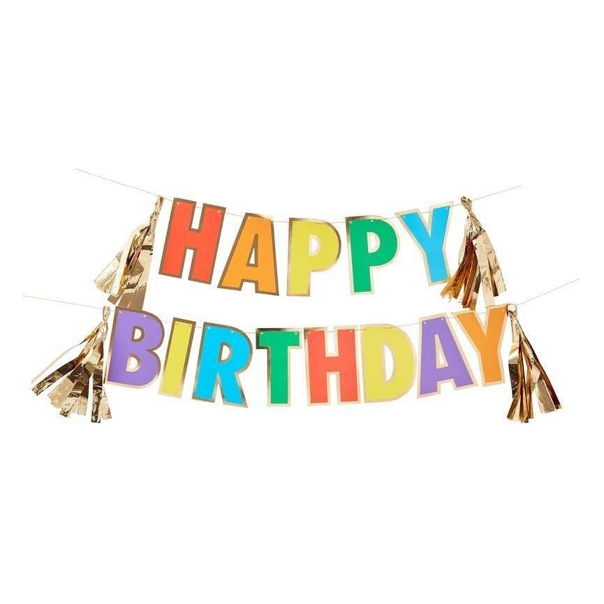 Over the Rainbow Happy Birthday Bunting