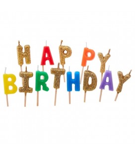 Over the Rainbow Happy Birthday Candles