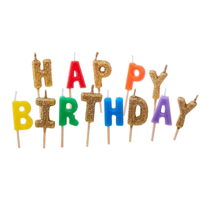 Over the Rainbow Happy Birthday Candles