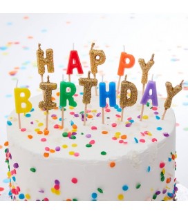 Over the Rainbow Happy Birthday Candles