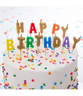 Over the Rainbow Happy Birthday Candles
