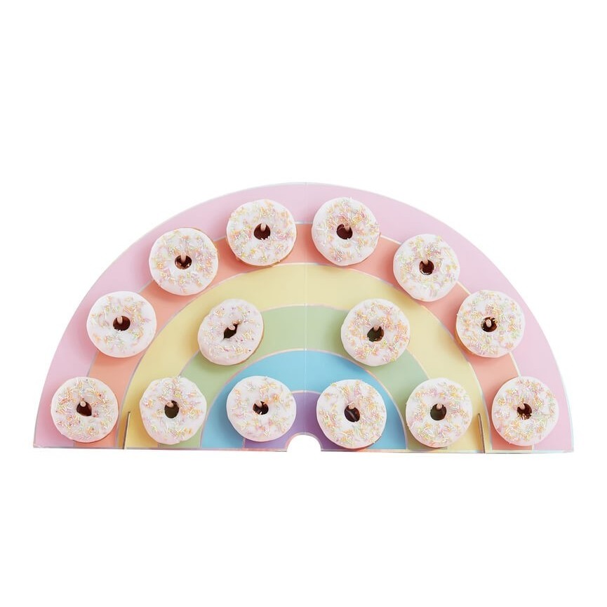 Regenbogen Wand für Donut - Pastel Party