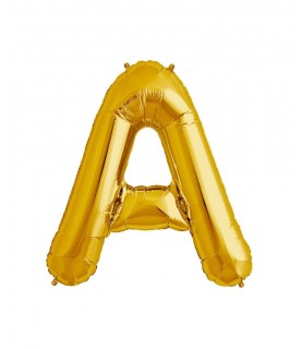 Gold A Mylar Balloon