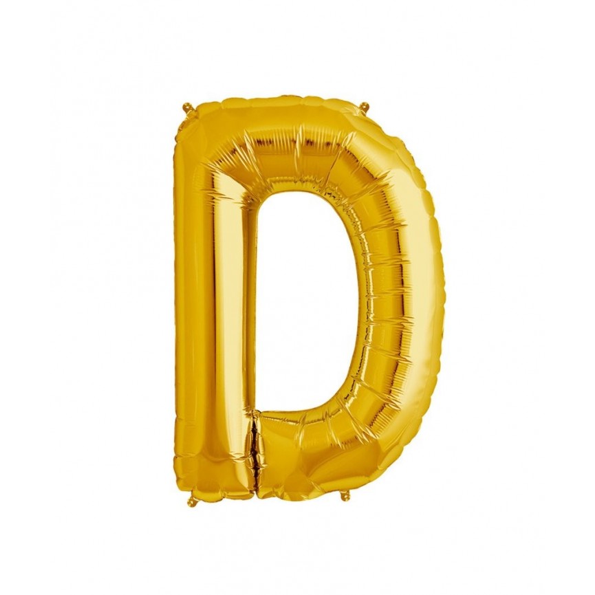 Ballon Mylar Lettre Dorée D