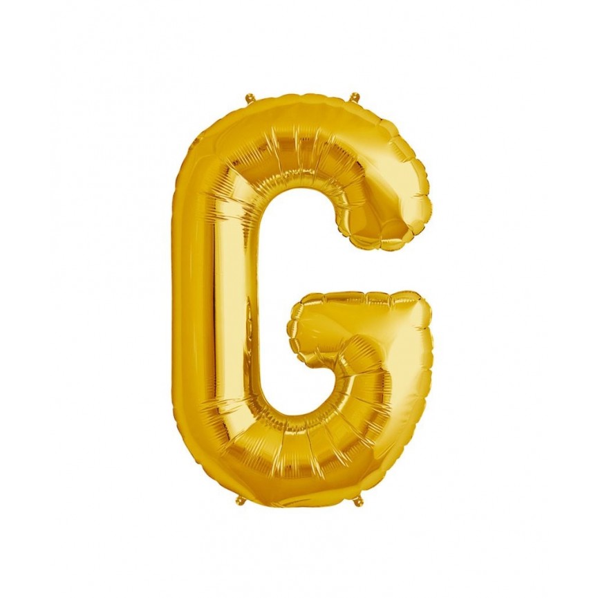 Gold Letter G Mylar Balloon