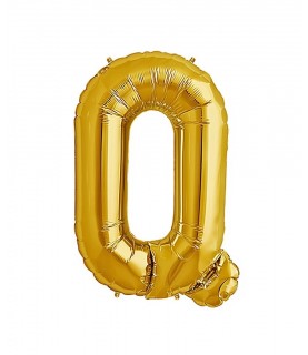 Gold Letter Q Mylar Balloon