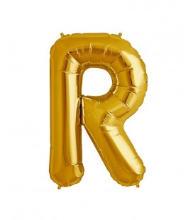 Goldener Folienluftballon "R"