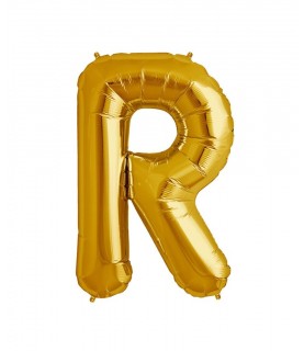 Goldener Folienluftballon "R"