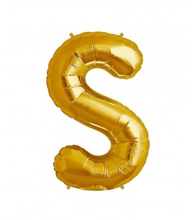 Ballon Mylar Lettre Dorée S