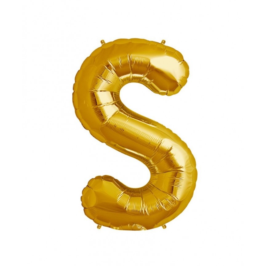 Ballon Mylar Lettre Dorée S