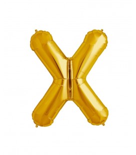 Gold Letter X Mylar Balloon