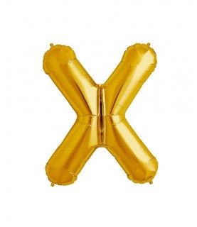 Gold Letter X Mylar Balloon