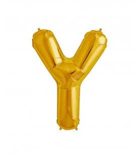 Gold Letter Y Mylar Balloon