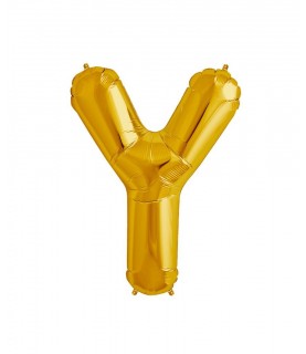 Ballon Mylar Lettre Dorée Y