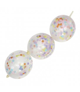 Konfetti-Verbindungsluftballons - Pastel Party