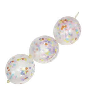 Konfetti-Verbindungsluftballons - Pastel Party