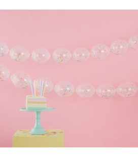 Konfetti-Verbindungsluftballons - Pastel Party