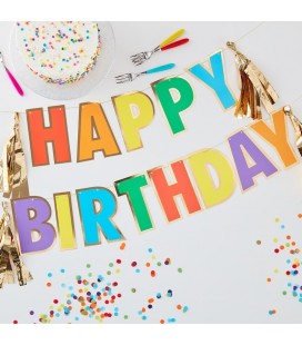 Over the Rainbow Happy Birthday Bunting