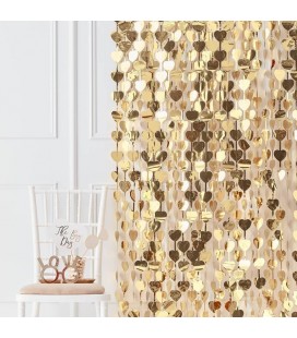 Gold Heart Curtain