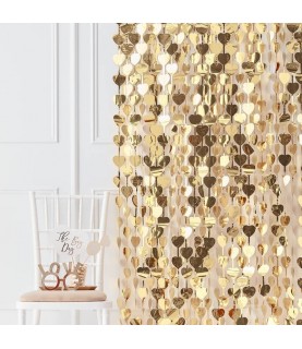 Gold Heart Curtain