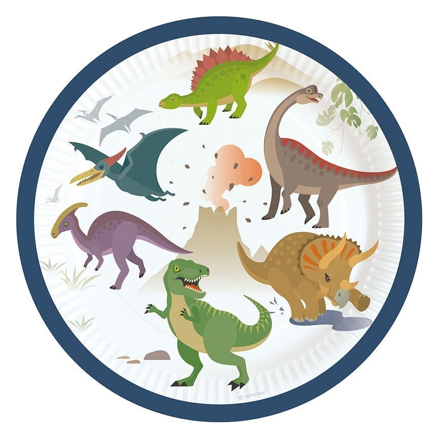 Assiettes Gâteau Dinosaure