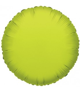 Lime Green Round Mylar Balloon